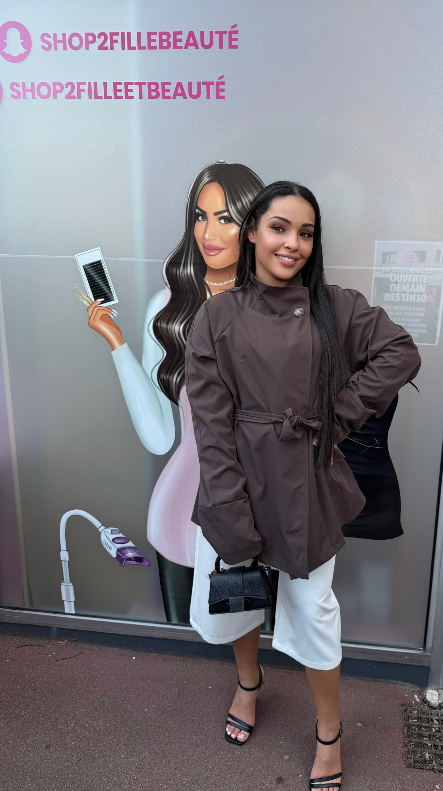 TRENCH MARRON SEFIA