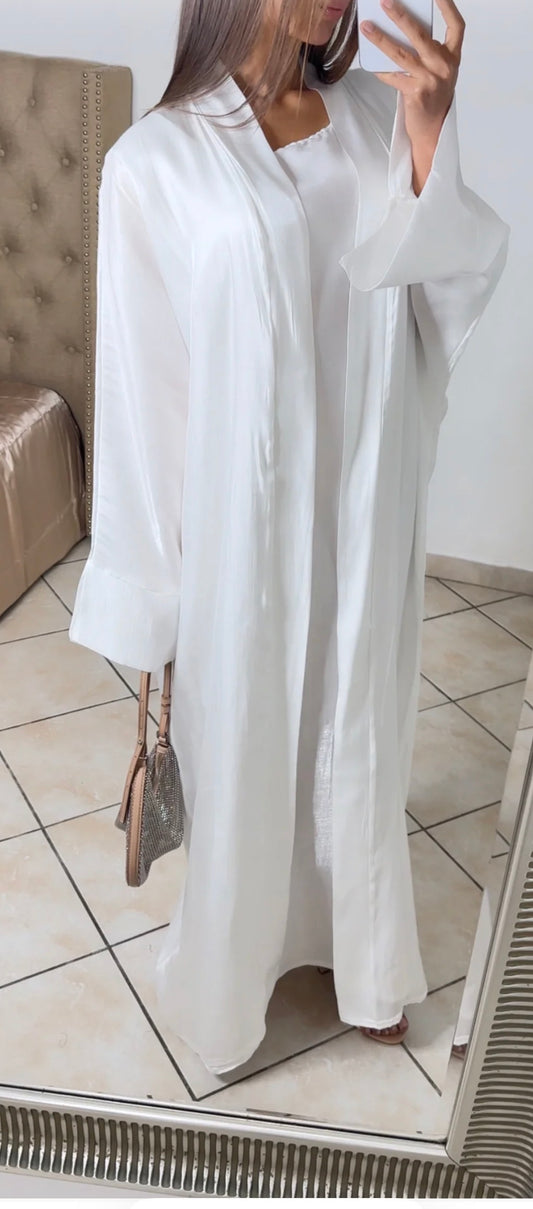 KIMONO SATINÉ PAILLETER + ROBE